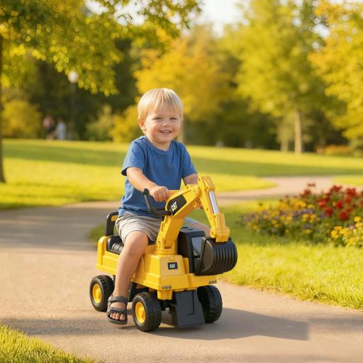 Excavador Correpasillos con Licencia Caterpillar para Niños con Pala Delantera y Bocina 85x27,5x47,5 cm Amarillo