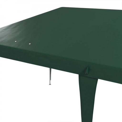 Cenador de Jardín 6x3 m Gazebo con Altura Ajustable en 3 Niveles Bolsa de Transporte Marco de Acero Anti-UV Verde [6]