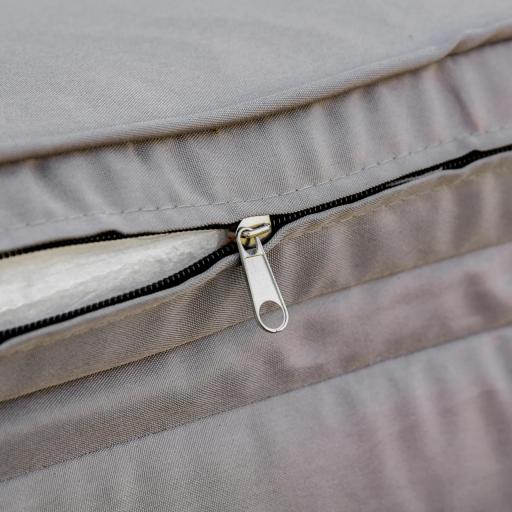 Tumbona de Jardín en Forma de S con 2 Ruedas Respaldo Ajustable en 5 Posiciones y Cojín Extraíble 207x70x70 cm Gris [9]