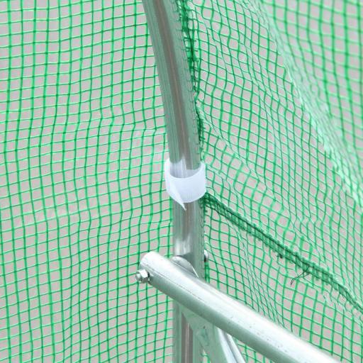 Invernadero de Exterior Invernadero de Túnel 6x3x2 m Invernadero de Jardín Grande con 12 Ventanas y Puerta Enrollable con Cremallera Macro de Metal para Cultivo Plantas Verde [7]