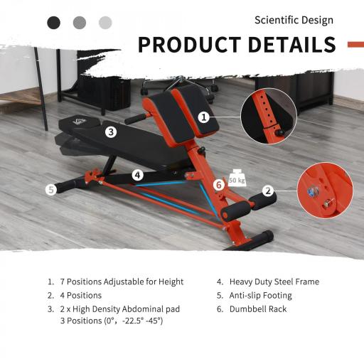 Banco de Pesas Multifuncional Banquillo de Gimnasio Completo Respaldo Inclinable en 3 Posiciones 64x146x73,5-85 cm Negro [2]
