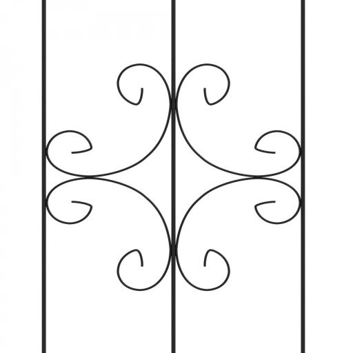 Juego de 2 Enrejados de Jardín Soportes para Enredaderas de Acero para Flores Plantas en Patio 50x180 cm Negro [7]