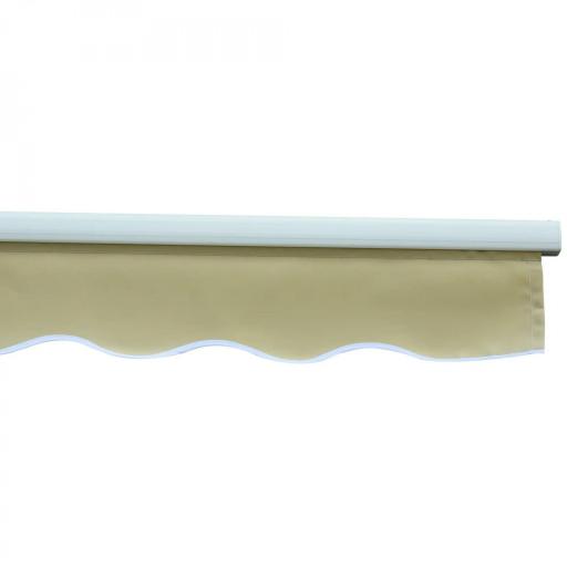 Toldo Manual Retráctil 295x250cm Ángulo Ajustable con Manivela para Exterior Balcón Jardín Terraza Crema [7]