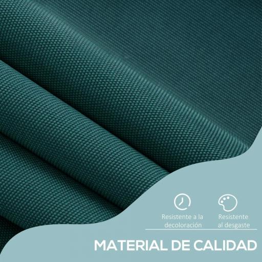 Toldo Manual Retráctil 200x150x170-280 cm para Balcón y Terraza con Altura Ajustable con Manivela Verde [5]