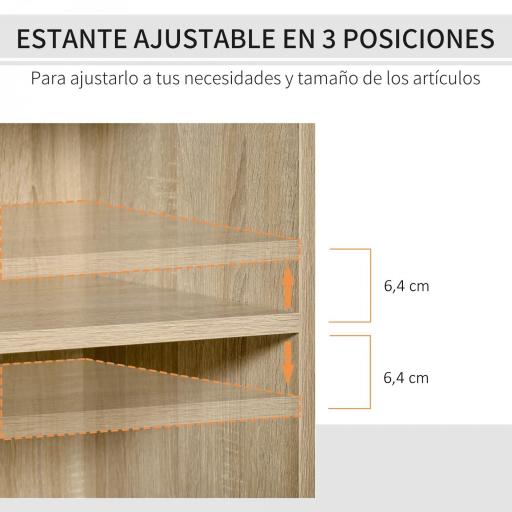 Armario para Impresora con 3 Compartimentos 2 Cajones para Archivos Estante Ajustable Ruedas 80x40x72 cm Roble [2]