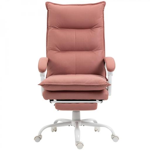 Silla de Masaje Reclinable con 6 Puntos de Masaje y 5 Modos con Función de Calefacción Ajustable 66x74x114-121,5 cm Rosa [7]