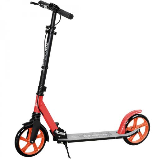 Patinete Plegable para Adultos y Niños de +14 Años Scooter con Manillar Ajustable 91,5x36,5x91-104 cm Rojo [10]