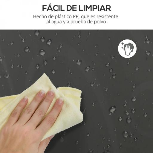 Armario Modular de Plástico Armario Portátil con 12 Cubos Organizador de Zapatos 125x32x125 cm Negro y Blanco [4]