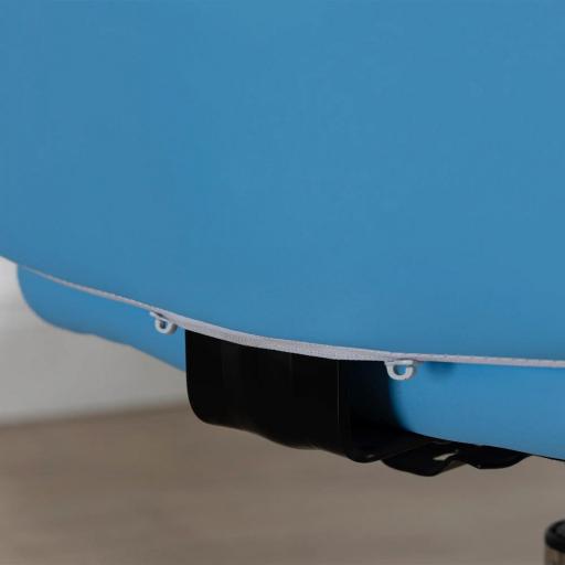 Silla de Oficina sin Brazos Silla de Escritorio Giratorio de Piel Sintética con Altura Ajustable 45x59x90-100 cm Azul [7]