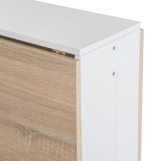 Mesa Plegable de Comedor Mesa Auxiliar de Cocina con Alas Abatibles Ahorra Espacio Diseño Moderno 103x76x73,5cm Madera [7]