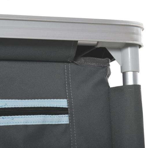 Armario de Camping Plegable con Estantes y Bolsa de Transporte para Exterior 96x49,5x104 cm Gris [2]