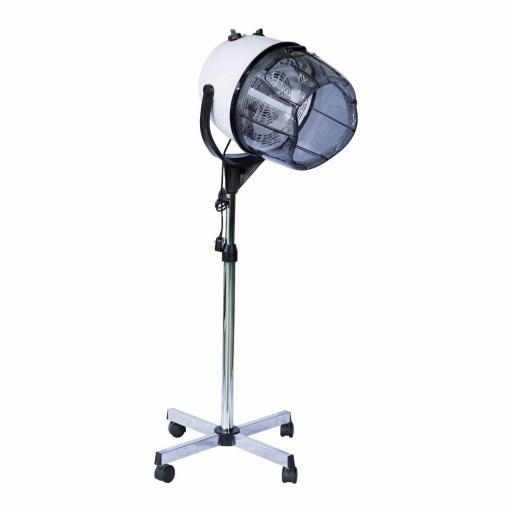 Secador de Pelo Profesional 1180W Secador de Casco con Altura Ajustable Temperatura Regulable Temporizador Capucha y Ruedas Climazon Peluquería para Cuidado del Cabello Blanco [9]
