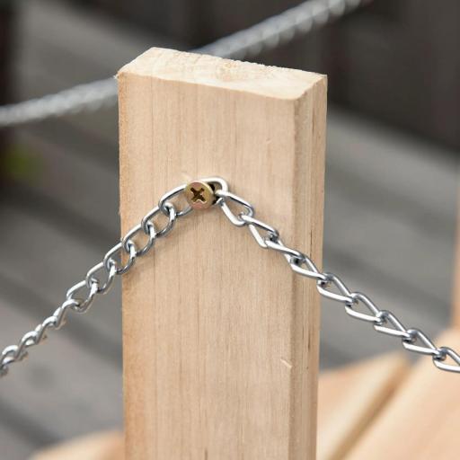 Puente de Jardín de Madera con Pasamanos Puente Decorativo para Estanque Carga 5 kg 100x32x48 cm Natural [5]