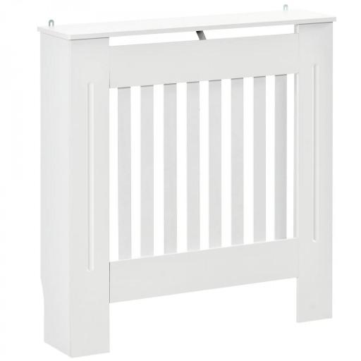 Cubre Radiador de MDF Diseño Moderno Estante para Radiador Vertical para Sala de Estar Dormitorio 78x19x81 cm Blanco [8]