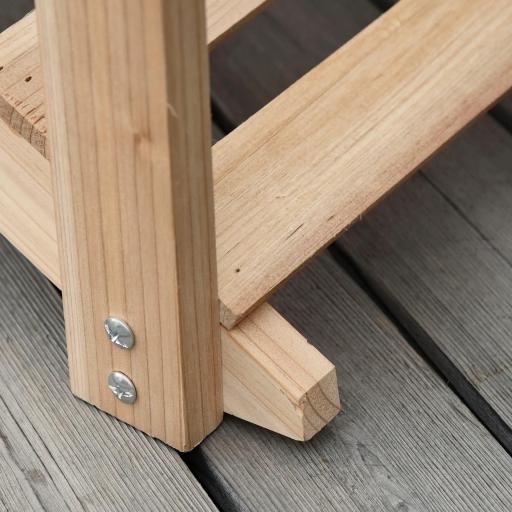 Puente de Jardín de Madera con Pasamanos Puente Decorativo para Estanque Carga 5 kg 100x32x48 cm Natural [4]