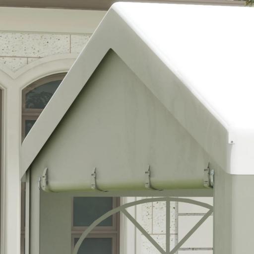 Carpa para Fiesta Cochera Gazebo 6x4m Pergola Cenador Pabellón 4 Paneles Laterales Ventanas Anti-UV para Eventos Bodas Acero PE Blanco [2]