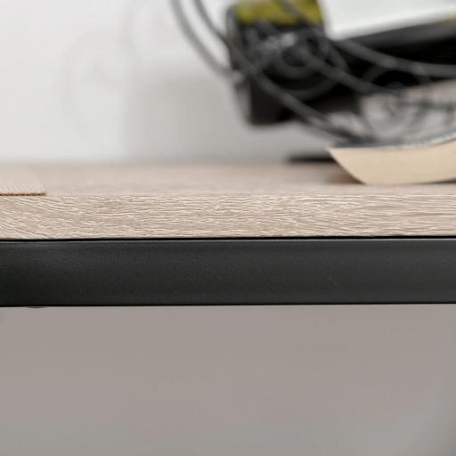 Set de Mesa de Bar y 2 Taburetes Estilo Industrial Marco de Metal para Cocina Salón Natural y Negro [3]