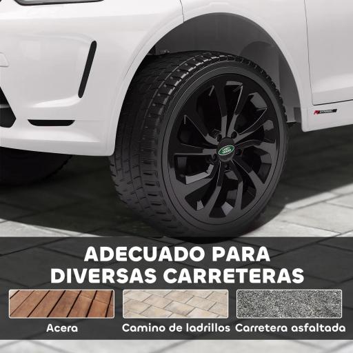 Coche Eléctrico para Niños con Licencia Land Rover Discovery Sport Batería 12V Mando a Distancia Faros y Música Blanco [6]