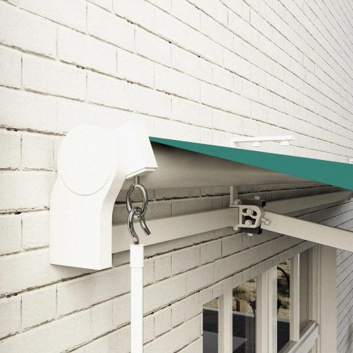 Toldo Manual 395x245 cm con Manivela Toldo Balcón Patio Terraza de Aluminio y Tejido Poliéster 280 g/m² Anti-UV Verde [4]