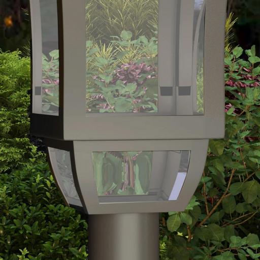 Farol Solar de Jardín con 6h de Autonomía y Anclaje de Suelo Farol de Exterior en ABS y Policarbonato Ø15x127 cm Negro [4]