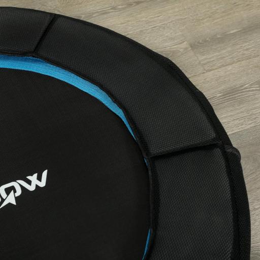 Trampolín de Fitness Ø102 cm Cama Elástica Plegable con Marco de Acero Antideslizantes Carga 100 kg Azul [7]