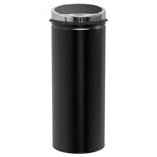 Cubo de Basura Automático 50L con Tapa Cierre Suave y Silencioso Cuerpo de Acero Inoxidable Negro [8]