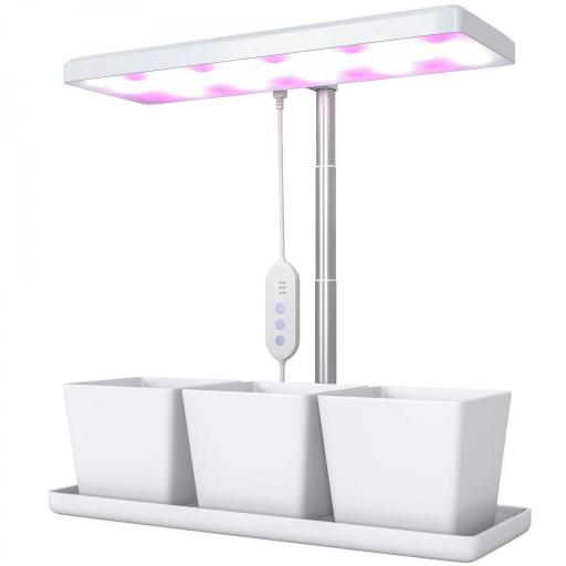 Luz de Crecimiento de Espectro Completo 30 LED Ajustable en Altura con Temporizador Automático 5 de Brillo y 3 Cajas [9]