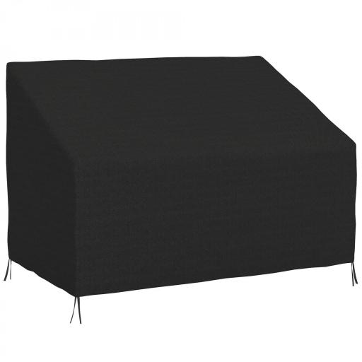 Funda para Banco de Jardín de 2 Plazas Tela Oxford 600D con Recubrimiento Impermeable para Patio Terraza 140x84x56/94 cm [10]