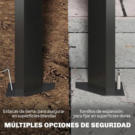 Pérgola de Jardín 3x4 m con Protección UPF 50+ Gazebo con Techo Ajustable Estructura de Metal para Exterior Crema [7]