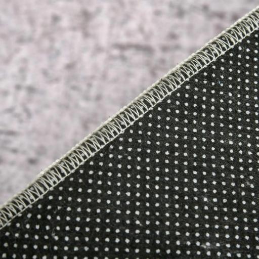 Alfombra de Salón Moderna de Terciopelo 230x160 cm Alfombra Geométrica para Dormitorio Oficina Gris [5]