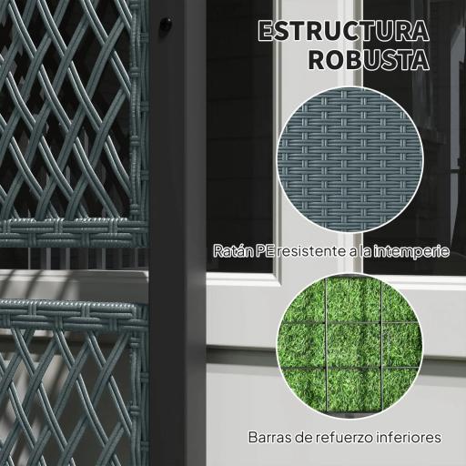 Jardinera con Enrejado de Ratán Jardinera Exterior Grande para Plantas Trepadoras Maceta con Forro Gris Oscuro [4]