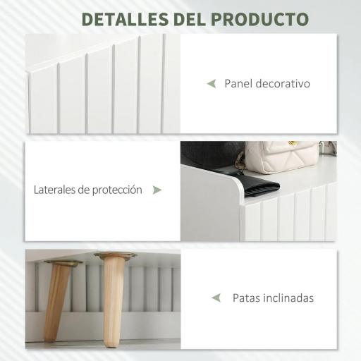 Mueble Zapatero con 2 Puertas Armario de Zapatos para 15 Pares de Zapatos para Pasillo Entrada 60x33x100cm Blanco [3]