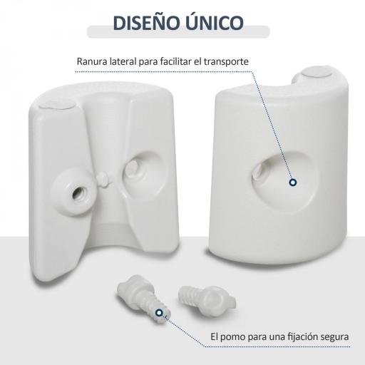 Pack de 4 Pesos para Carpas Plegables Soportes Rellenables con 9 kg de Agua Ø22/24x25 cm Blanco [7]