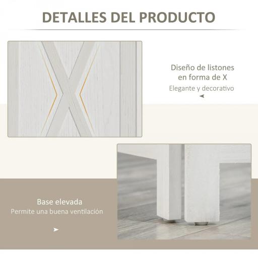 Biombo de 4 Paneles Separador de Ambientes Plegable 182x170 cm Divisor de Espacios Elegante Blanco [4]