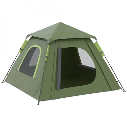 Tienda de Camping Pop-up para 2-3 Personas Impermeable 2000 mm con Bolsa de Trasporte 210x210x150 cm Verde [8]