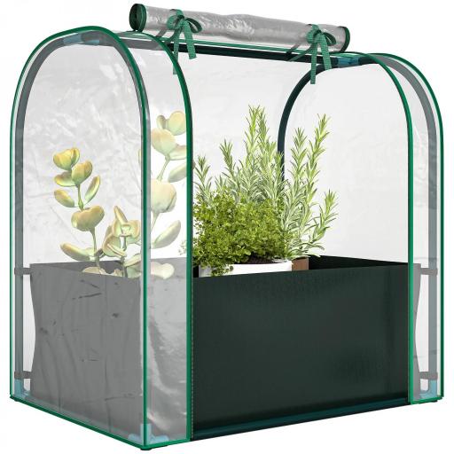 Mini Invernadero con Bolsa de Plantación Invernadero Pequeño Portátil para Interior y Exterior 68x50x70 cm Verde [9]
