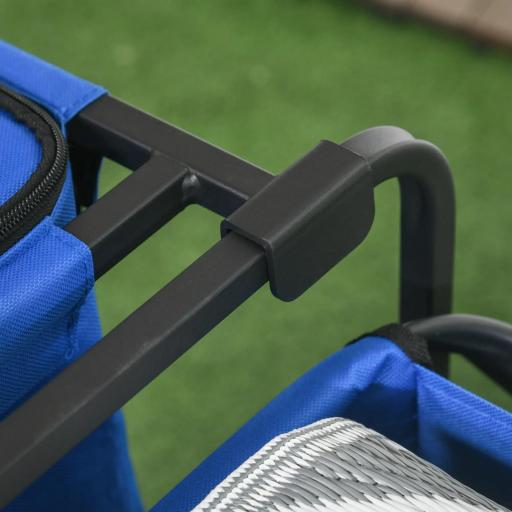 Carro Plegable con Bolsa Térmica Desmontable Longitud y Ángulo del Mango Ajustables y Bolsa de Transporte Azul [4]