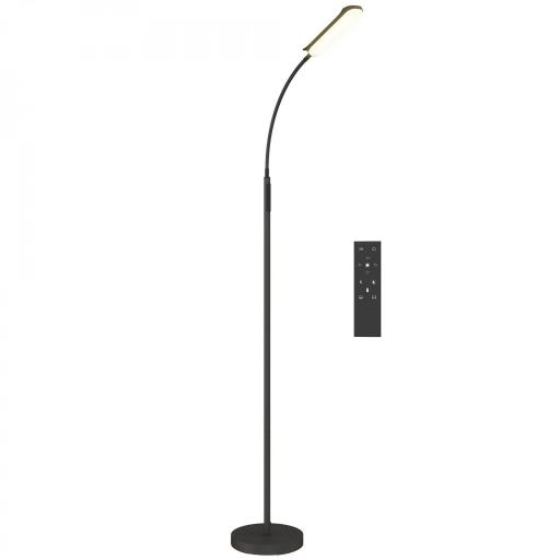 Lámpara de Pie LED Regulable con Temperaturas de Color Ajuste Continuo Control Remoto y Táctil Temporizador Negro [9]
