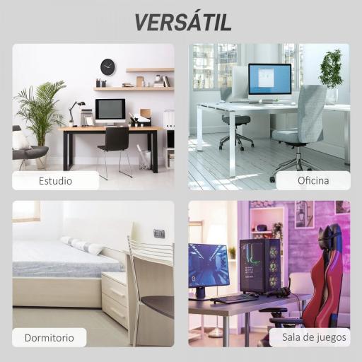 Escritorio Esquinero para Ordenador en Forma de L con 3 Cajones para Oficina Estudio 143,5x143,5x76 cm Negro [2]