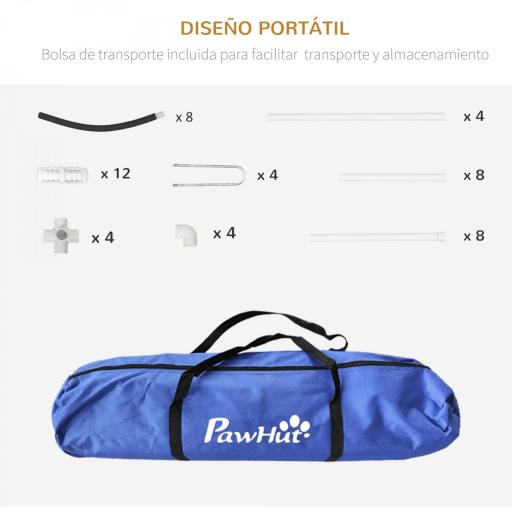 Set de Entrenamiento de Agilidad para Perros de 4 Piezas con Bolsa de Transporte 89x69x99 cm Negro [4]