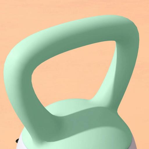 Pesa Rusa 4 kg Kettlebell Relleno de Arena Metálica y Mango Antideslizante para Entreno en Casa 19x15x25 cm Verde y Gris [7]