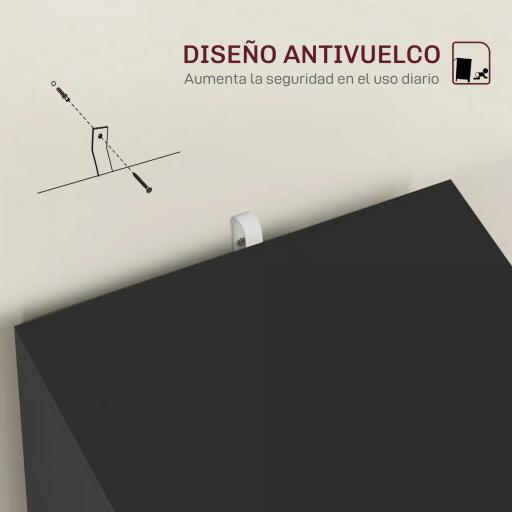 Archivador con Cerradura y 2 Cajones Barras Ajustables para Carpetas A4 y Carta Diseño Compacto 40x41,5x67,5 cm Negro [6]