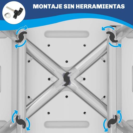 Silla Ducha Personas Mayores con Respaldo Altura Ajustable en 6 Posiciones Carga 136 kg para Ancianos y Discapacitados [5]