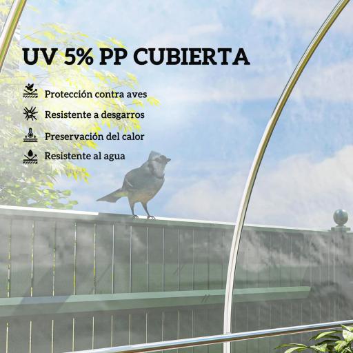 Cubierta de repuesto para invernadero de Polipropileno 6x10 m para Huerto Plantas Agricultura Jardín Transparente [7]