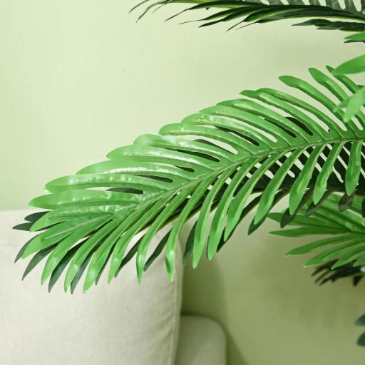Planta Artificial Decorativa 160 cm Palmera Artificial con Maceta y Hojas para Interior Verde [6]