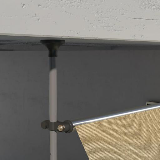 Toldo Manual Retráctil con Manivela 300x120x210-300 cm con Altura Ajustable Impermeable y Anti-UV Beige [2]