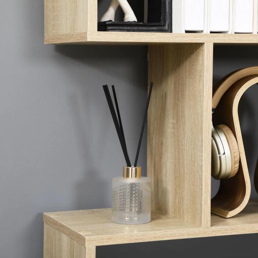 Estantería para Libros Moderna Librería con 6 Estantes para Comedor Salón Estudio 80x23x192 cm Roble [6]