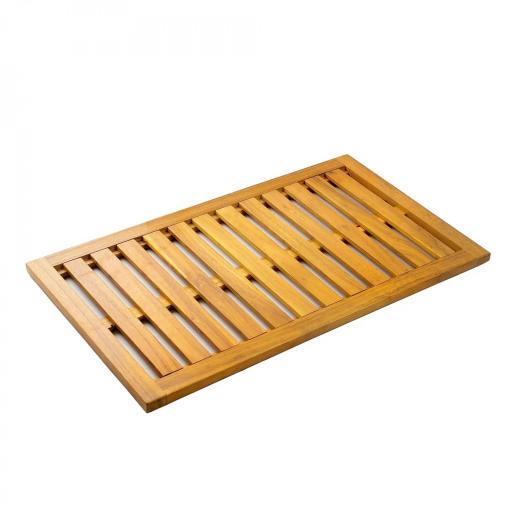 Alfombrilla de Ducha de Madera de Acacia 91x51 cm Alfombra Antideslizante para Baño Spa o Piscina Natural [8]