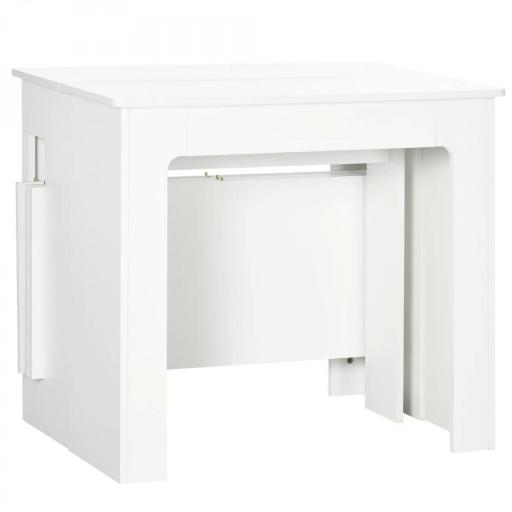 Mesa de Comedor Extensible para 4-6 Personas Mesa Auxiliar Multifuncional para Estudio Cocina 180x85x75 cm Blanco [3]