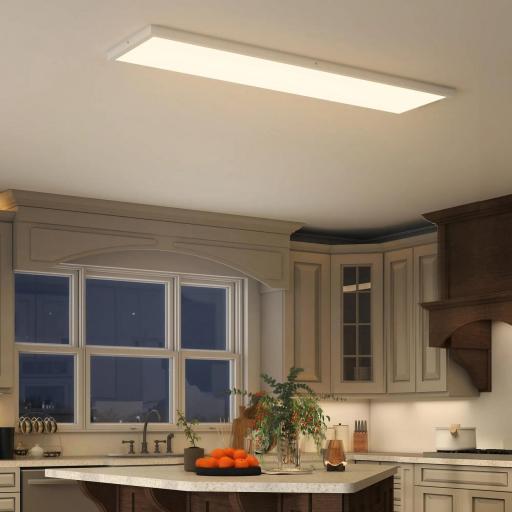 Juego de 4 Lámparas de Techo Color Regulable con Interruptor DIP y de Pared 3000K/4000K/6000K 120x30x3,7 cm Blanco [5]